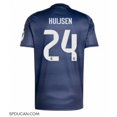 Muški Nogometni Dres Real Madrid Dean Huijsen #24 Gostujuci 2025-26 Kratak Rukav Muški Nogometni Dres Real Madrid Dean Huijsen #24 Gostujuci 2025-26 Kratak Rukav